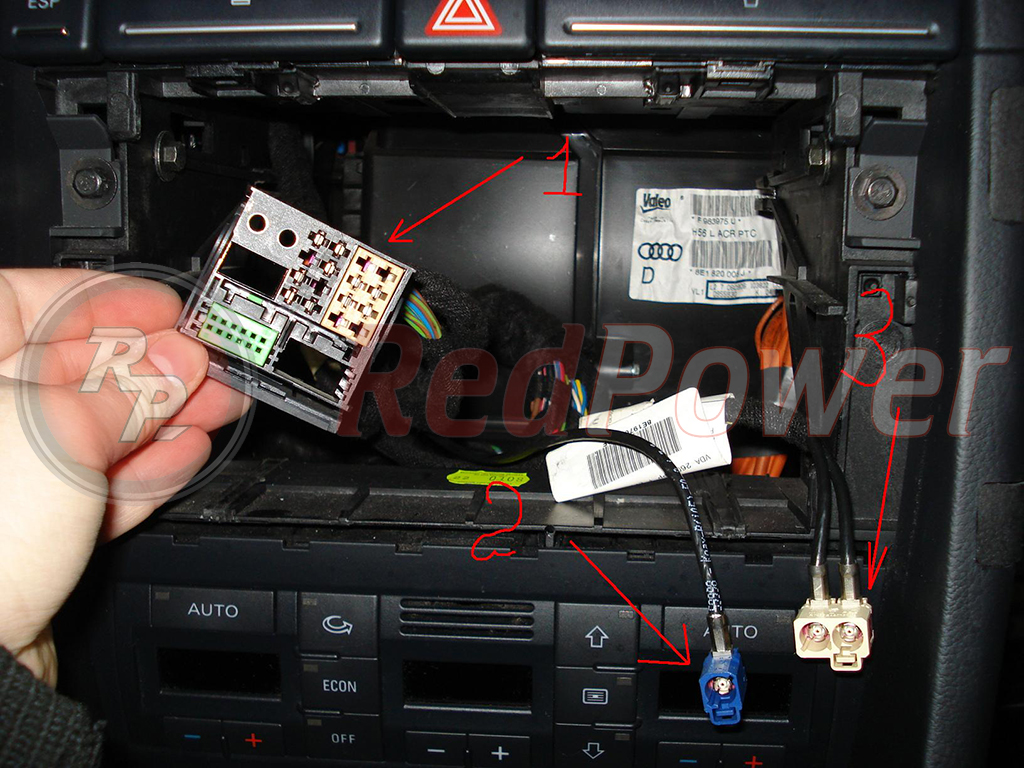 Разъемы для подключения автомагнитолы RedPower