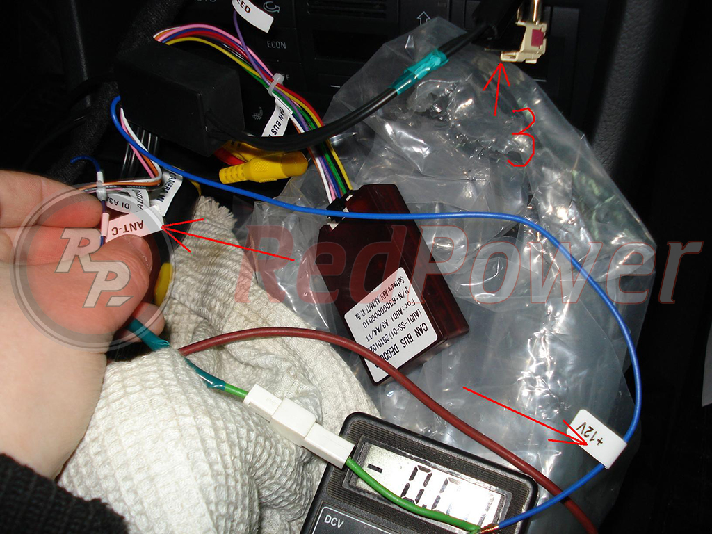 Подключения автомагнитолы RedPower кабель ANT-C