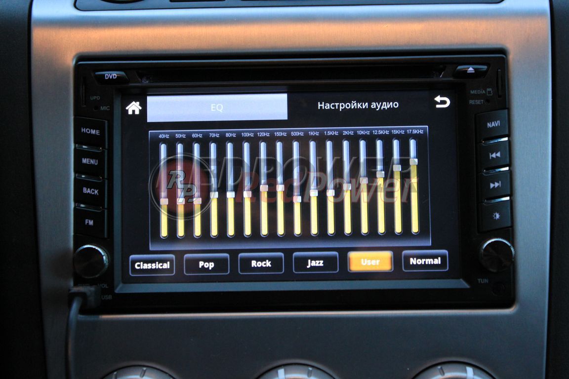 Настройки эквалайзера магнитолы RedPower