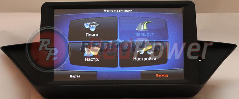 Меню навигации в магнитоле RedPower