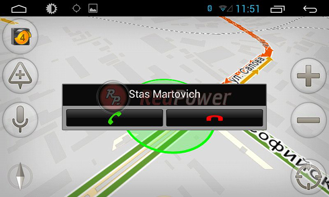 Набор номера на магнитоле RedPower