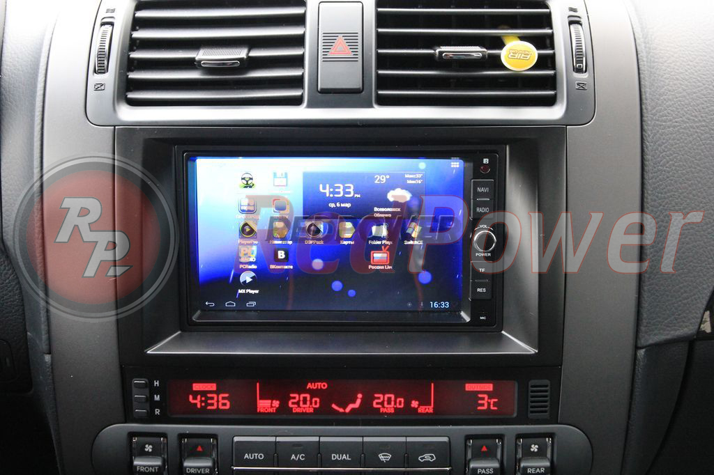 Множество виджетов на головном устройстве RedPower