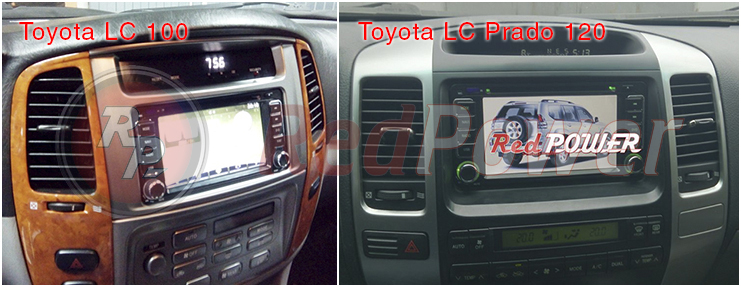 Установленные автомагнитолы RedPower в автомобиле Toyota