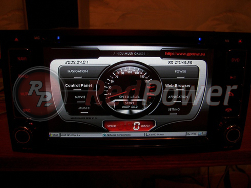 Спидометр на магнитоле RedPower